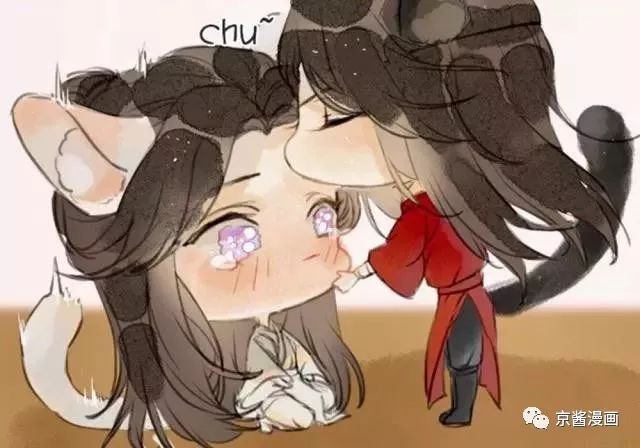 天官赐福怜怜变猫咪滚线团花花恶作剧怜怜生气花花却红耳朵