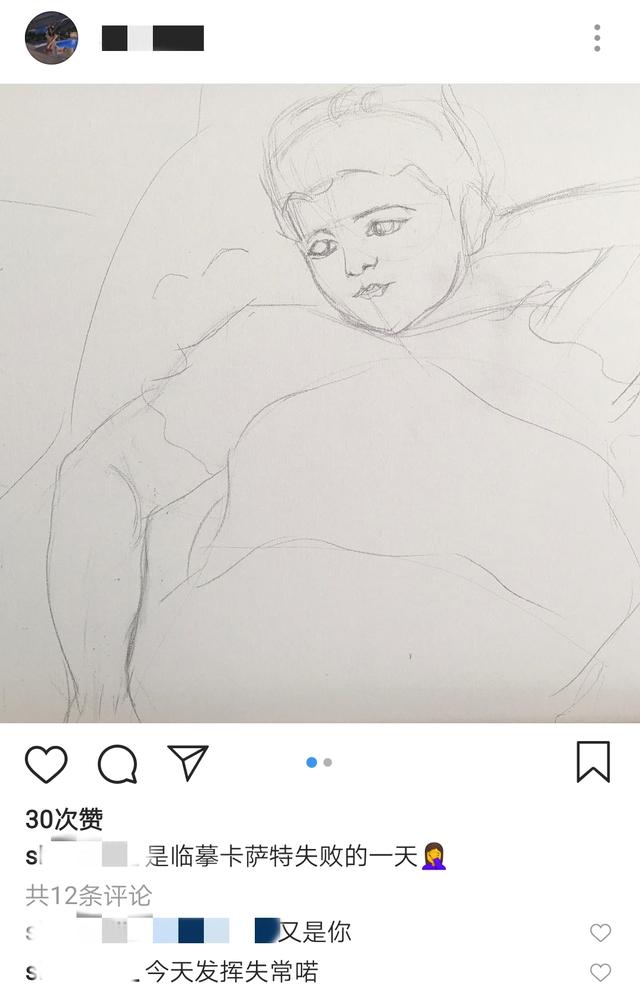 李嫣晒美术作品自黑之后再秀真实的绘画水平栩栩如生实力挽尊