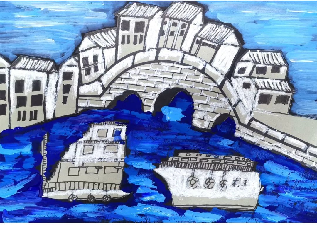 扬州运河情儿童画图片