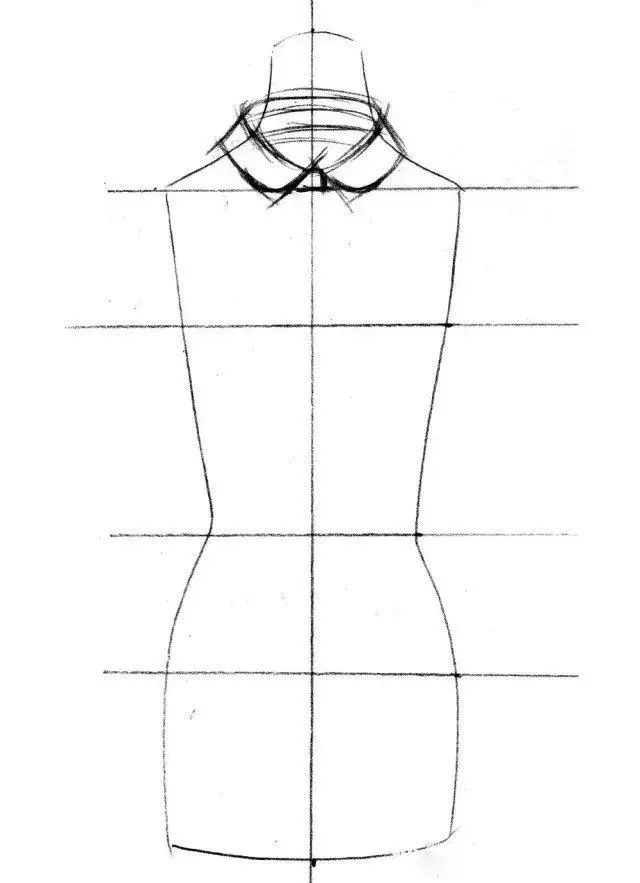 在畫上裝服裝平面款式圖之前,大家一定要對服裝原型結構圖有比較熟悉