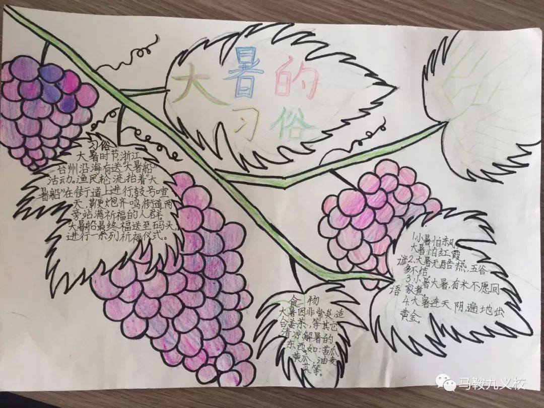 马鞍九义校二十四节气课程之十二大暑