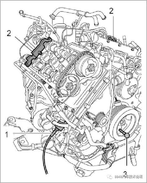 保时捷卡宴4.8l排量的dfi发动机正时装配手册