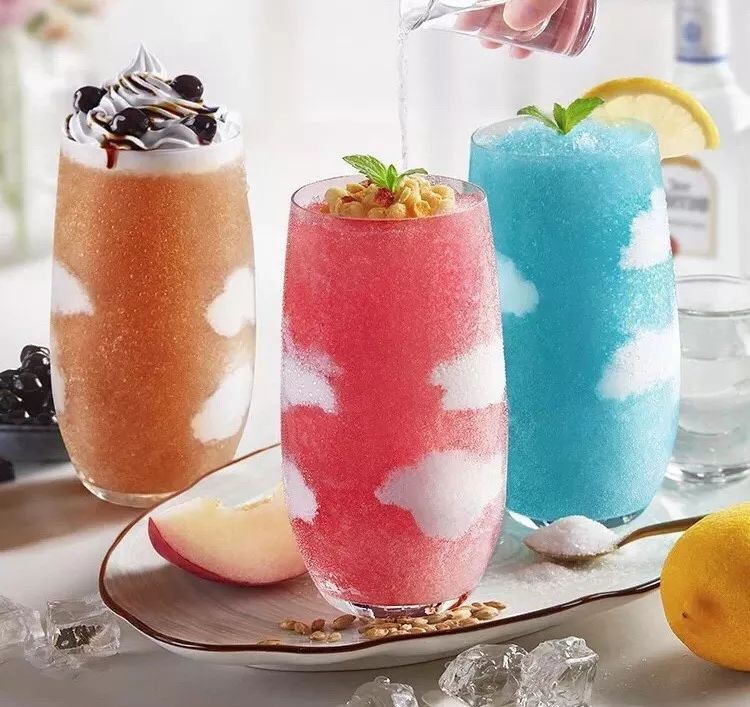 麦芽风味白桃冰沙,朵朵脏脏奶茶冰沙参与半价饮品:朵朵冲绳海盐冰沙