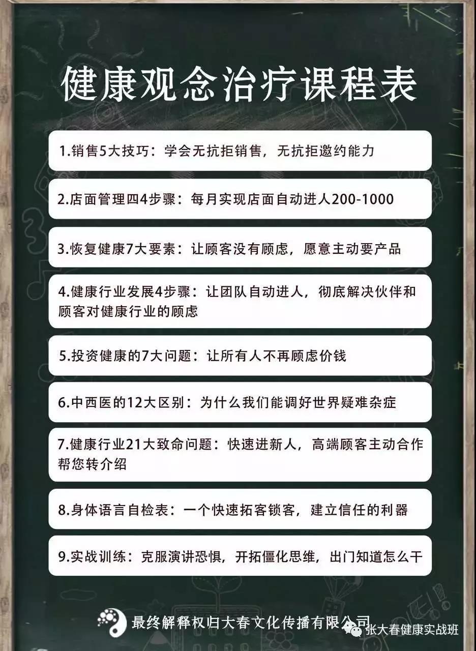 2019年8月103期张大春健康观念治疗实战班报名