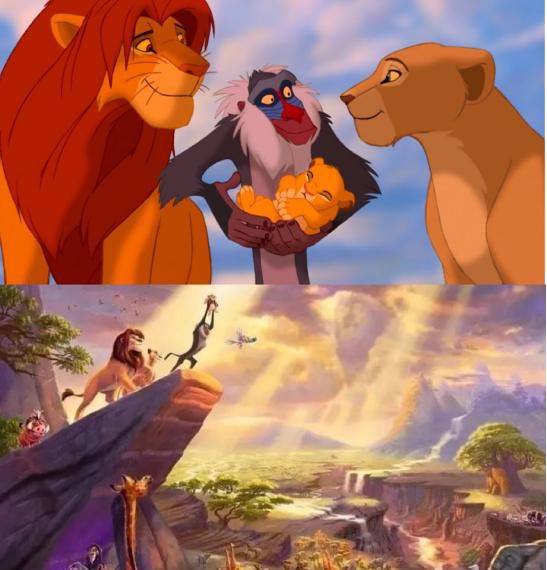 随着小辛巴渐渐长大,木法沙教育了辛巴生命的轮回,自然的规律,生命是