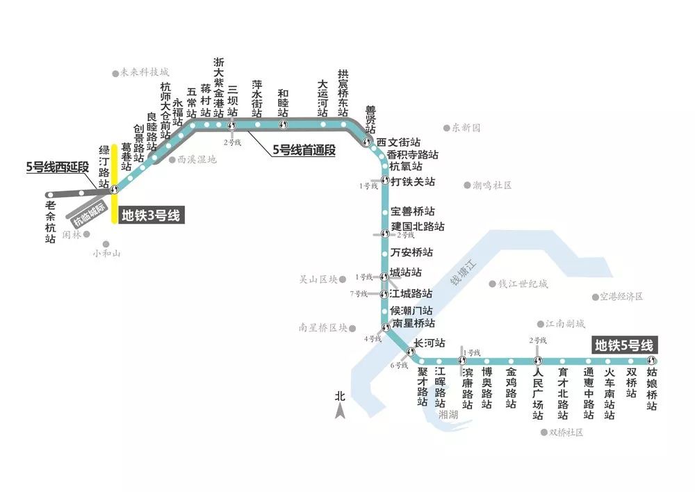 杭州5号地铁站线路图图片
