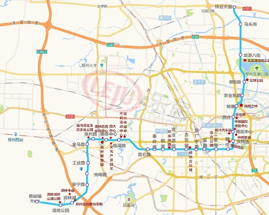 郑州6号线地铁线路图图片