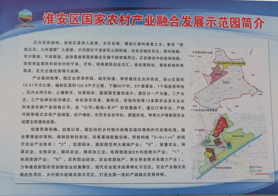 淮安区以国家级示范园创建引领农村产业融合发展