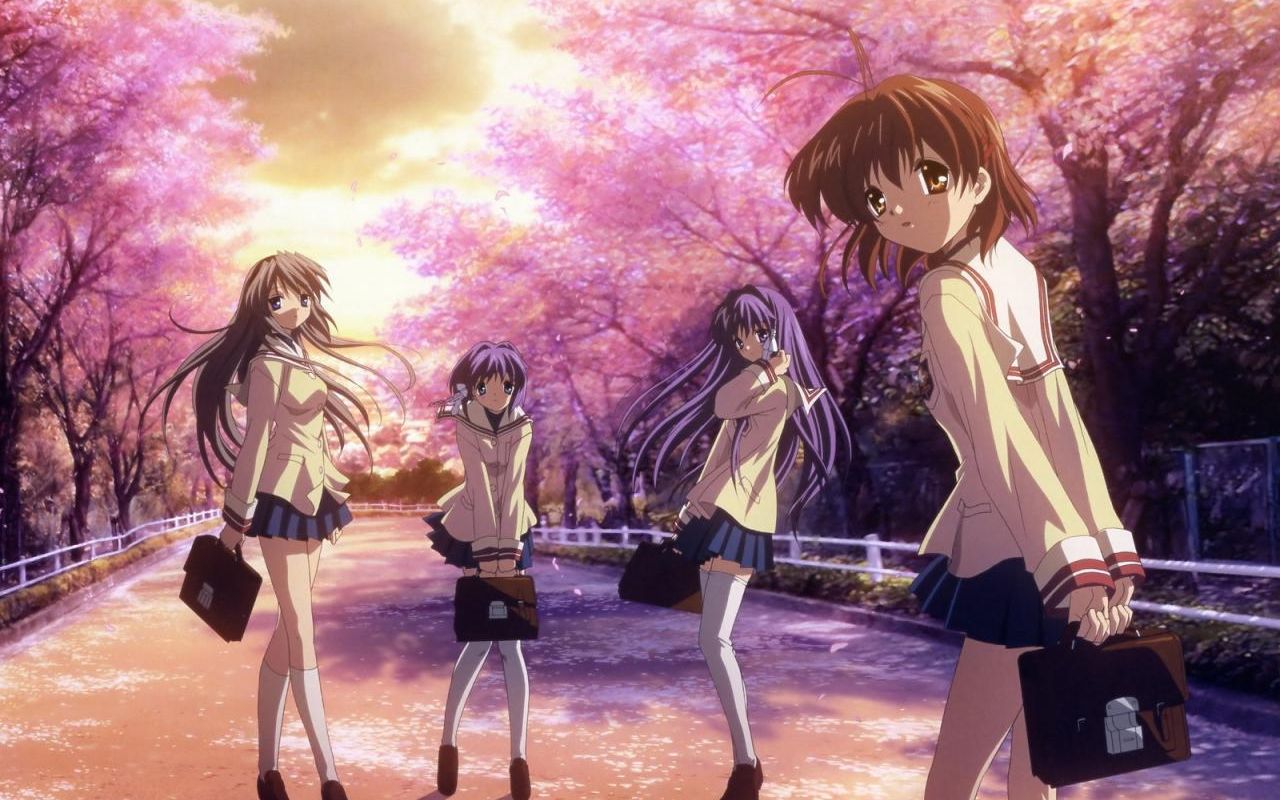 这句话出自《clannad》第一季的第一集开头,静静矗立在坂道上的少女