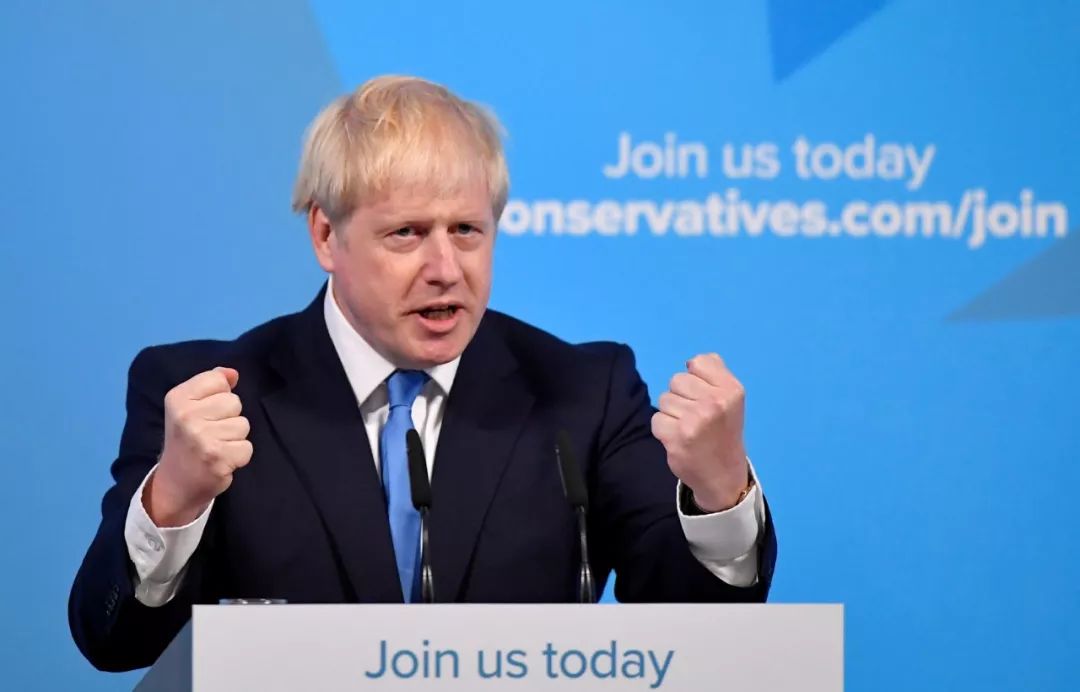 7月23日,在英国伦敦,鲍里斯·约翰逊在被宣布当选执政党保守党领袖后