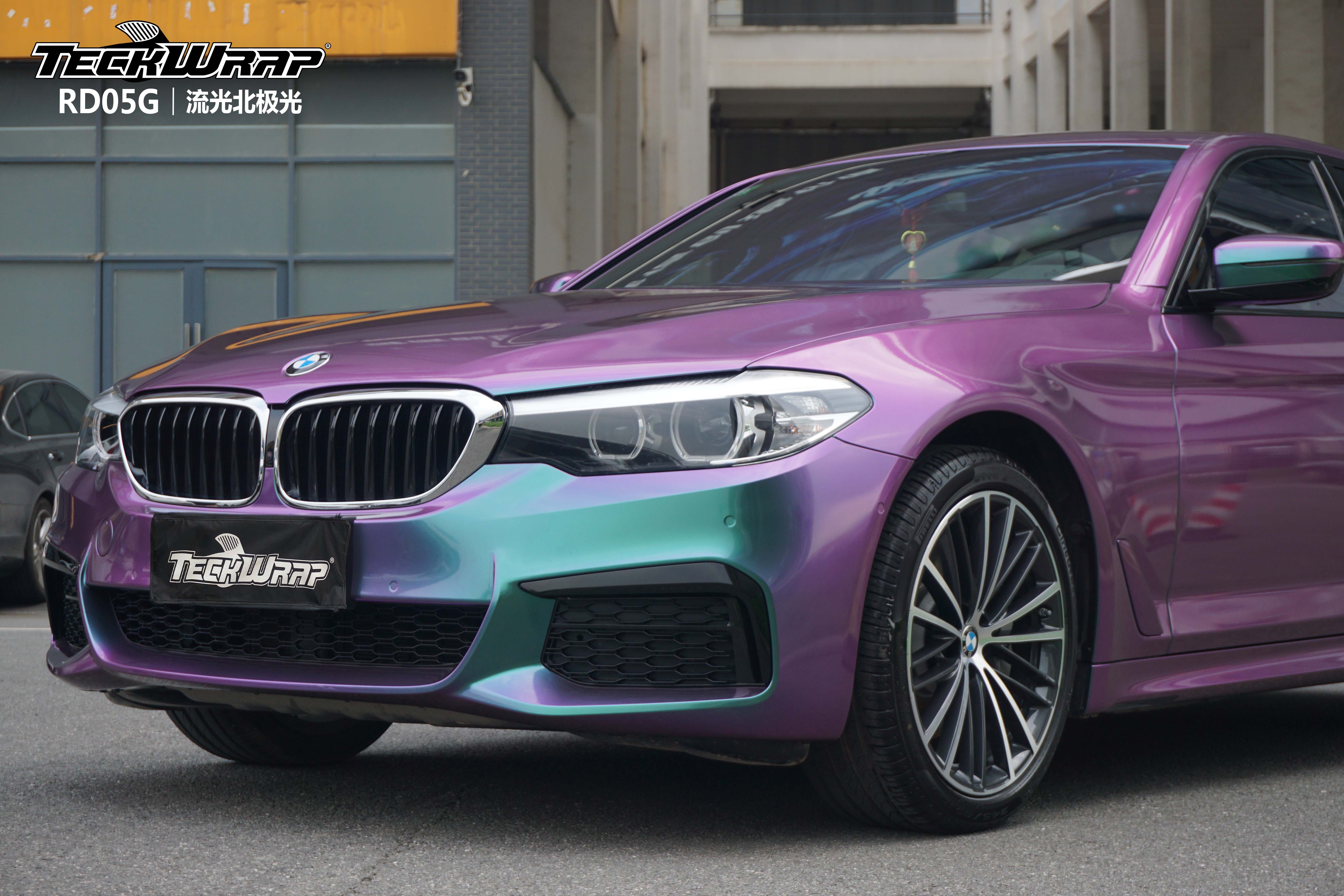 宝马530li汽车改色贴膜teckwrap美国秃鹰rd05g流光北极光