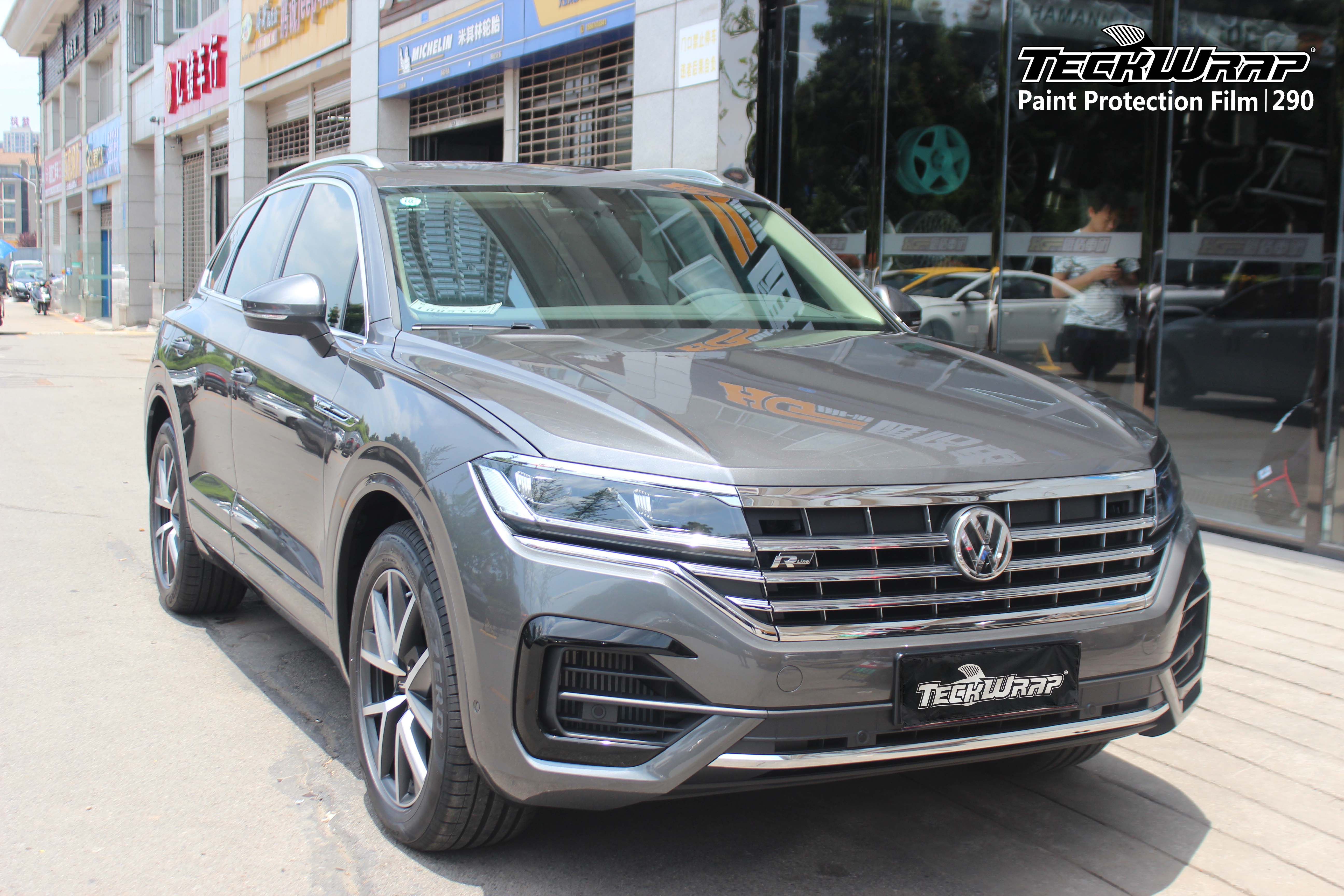 大众途锐汽车贴膜teckwrap美国秃鹰ppf290漆面保护膜