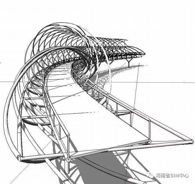 bim設計使用dynamo建立新加坡地標雙螺旋橋