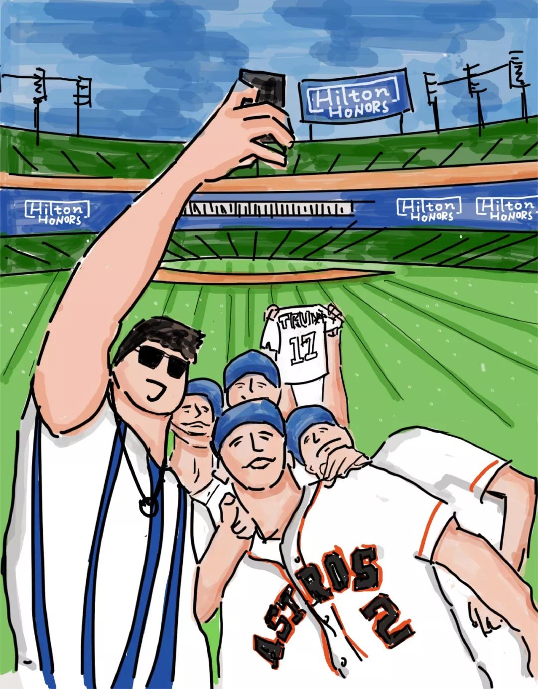 为巨星尖叫和休斯顿棒球队自拍刷刷积分轻松get