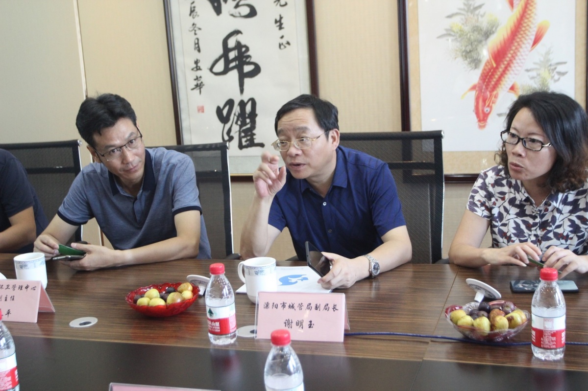 2019年7月23日下午,溧阳市城管局副局长谢明玉,溧阳市环卫管理中心党