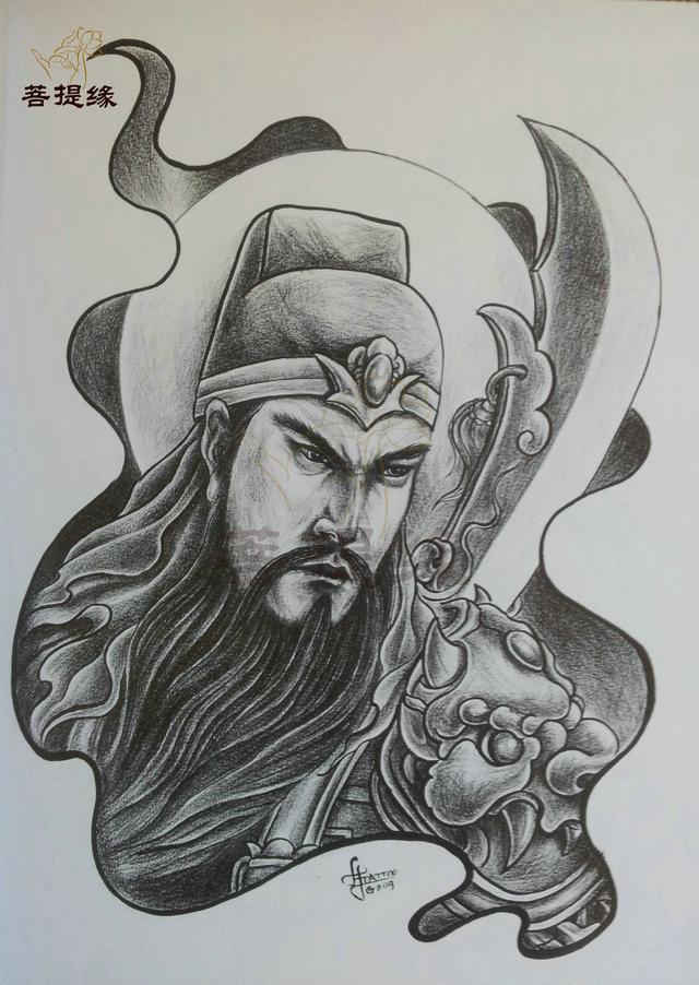 我是雕刻师菩提缘人物纹身雕刻素描手稿第二十一期