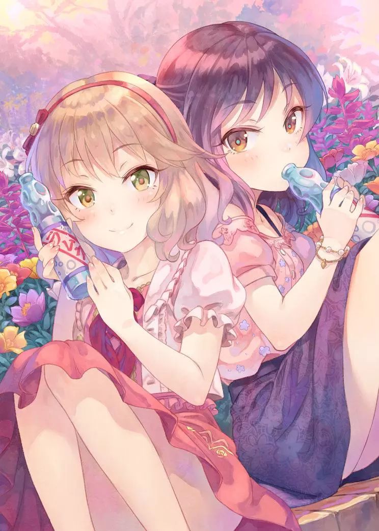 画作鉴赏爱喝波子汽水的大姐姐和夏天