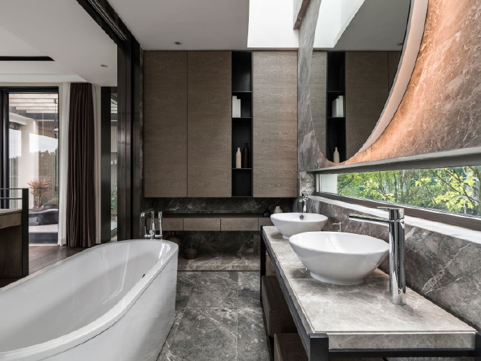 东莞别墅装修177度假型别墅，温润细腻感受现代的世外桃源！