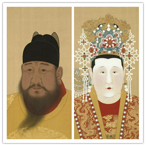 5,明宣宗(宣德)朱瞻基以及孝恭孙皇后孙氏画像4,明仁宗(洪熙)朱高炽