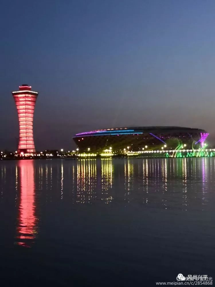 【兴平拍客】双照湖之夜_咸阳