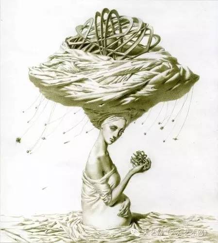 大众艺术网超现实主义概念素描白俄罗斯女画家vsevolodshvayba自我