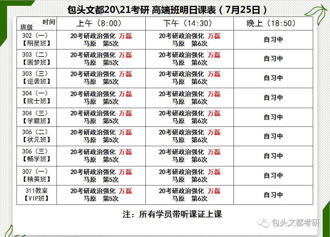 【內科大文都明日課程】20/21考研高端班,面授精品班,面授同步直播班