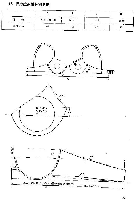 內衣製版紙樣比基尼丁字褲平角褲鋼圈圍裁剪紙樣