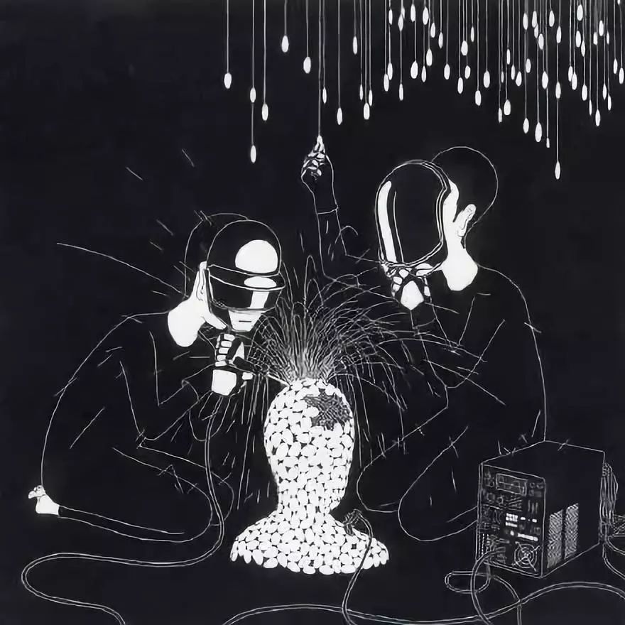 细思极恐的超现实主义黑白梦境插画