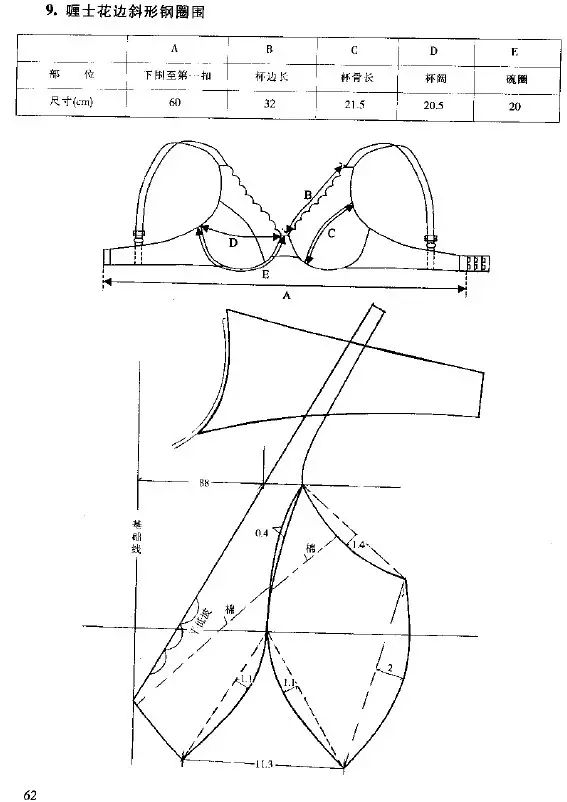 学内衣纸样的基础图片
