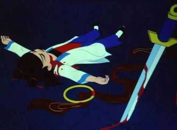 复生后的哪吒手持火尖枪,脚踏风火轮,大闹龙宫,战败龙王,为民除害.