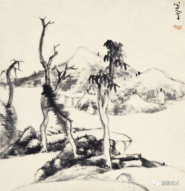 残山剩水，枯笔淡墨：八大山人山水册页欣赏-搜狐大视野-搜狐新闻