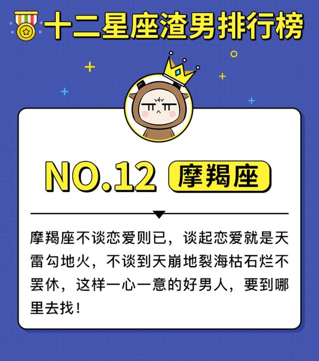十二星座渣男排行榜
