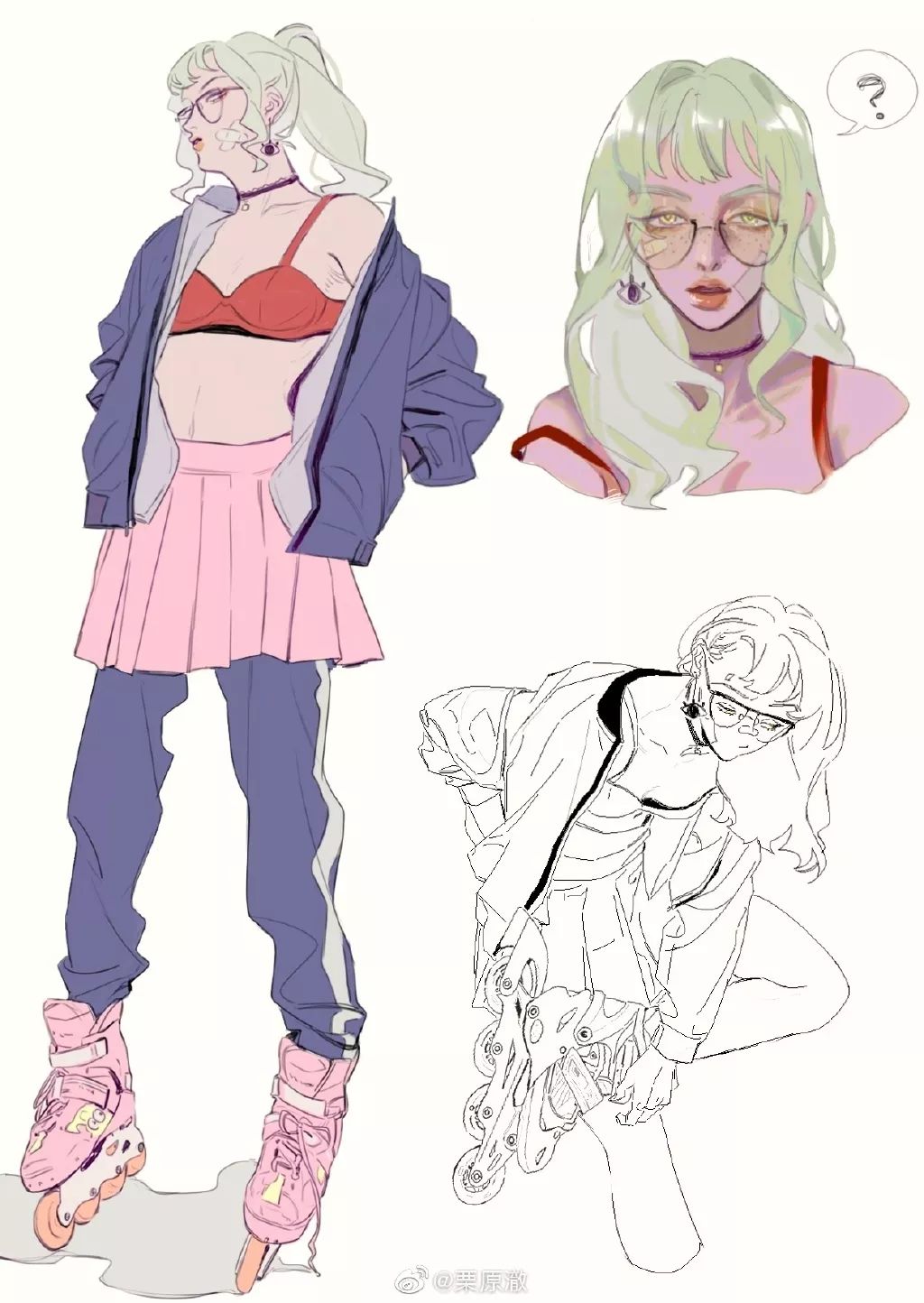 这样画衣服褶皱和材质才更高级栗原澈