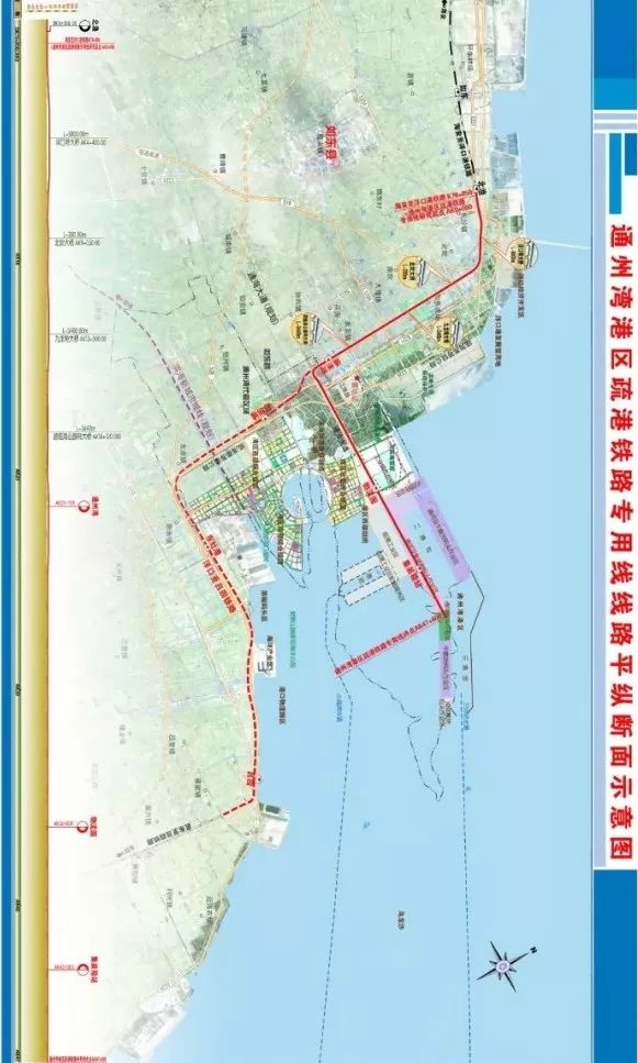 在华新村骑跨遥望港后,在新建八组设置通州湾站,继续往南跨越团结河