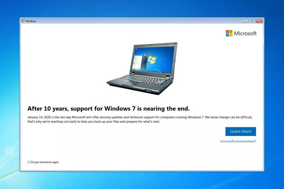 微软重新发布KB4493132更新 优化Win7 EOL到期警告