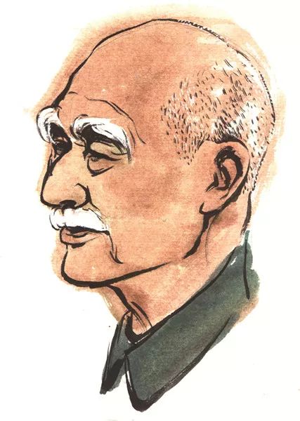 作冰心先生肖像 罗雪村 作曹禺先生肖像 罗雪村 作老舍先生肖像