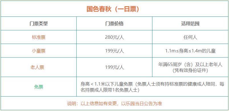 邯郸方特门票实行"一票制"收费方式购买门票入园后45个游玩项目一票