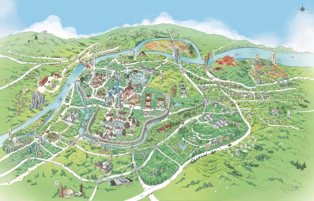 城市手绘地图此外,南京华侨城艺展中心还将推出一个空间舒适又极具