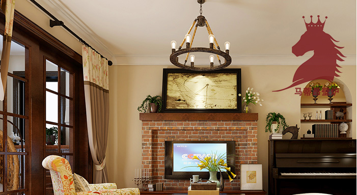 教你如何搭配红砖壁炉