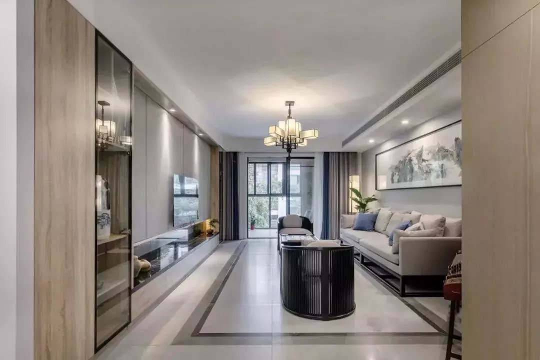 通常会选择做波导线的地方就是客厅,波导线做在电视柜和沙发的中间,把