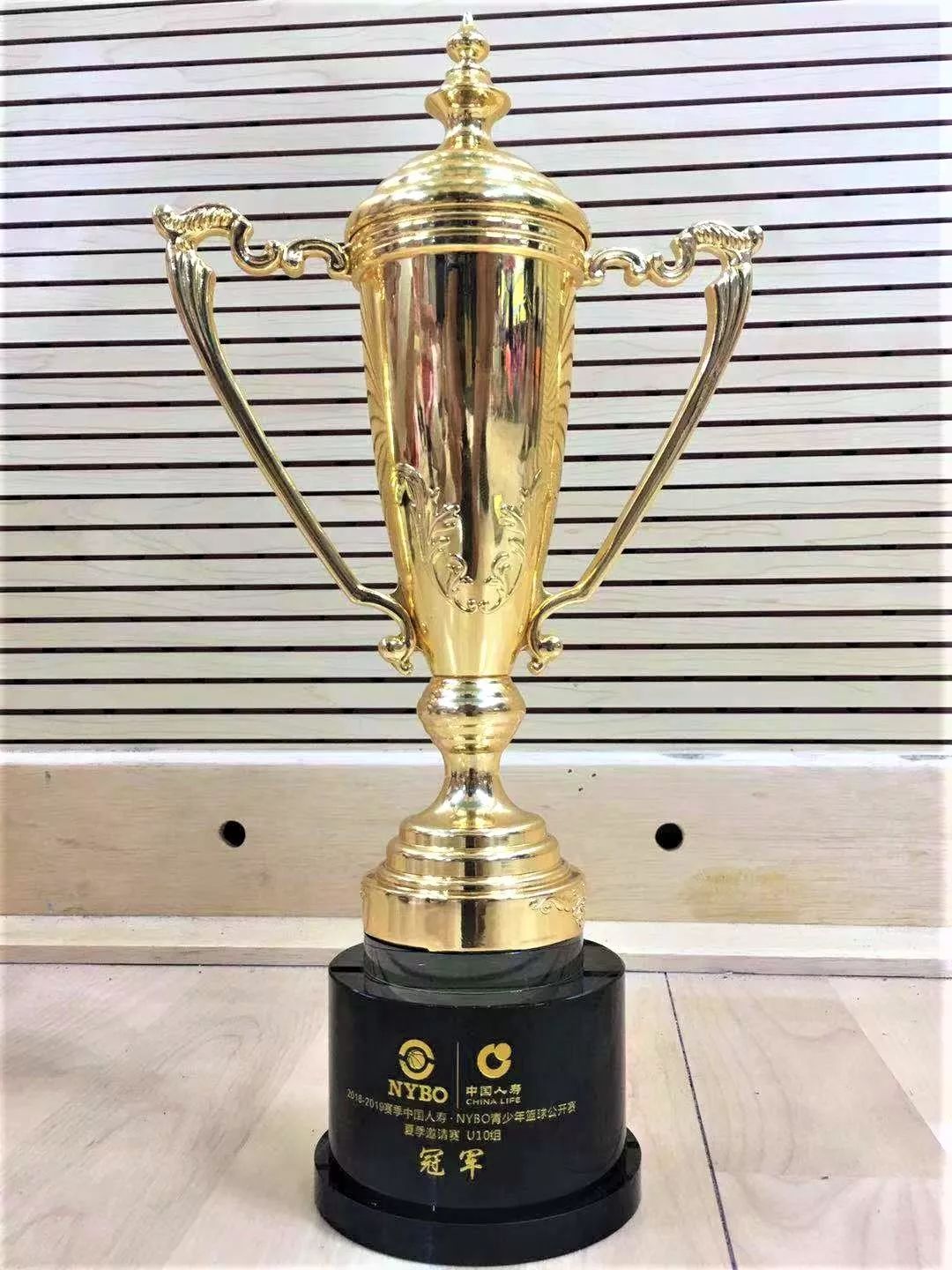 哈尔滨市继红小学校男子篮球队勇夺全区首个小学全国篮球冠军奖杯