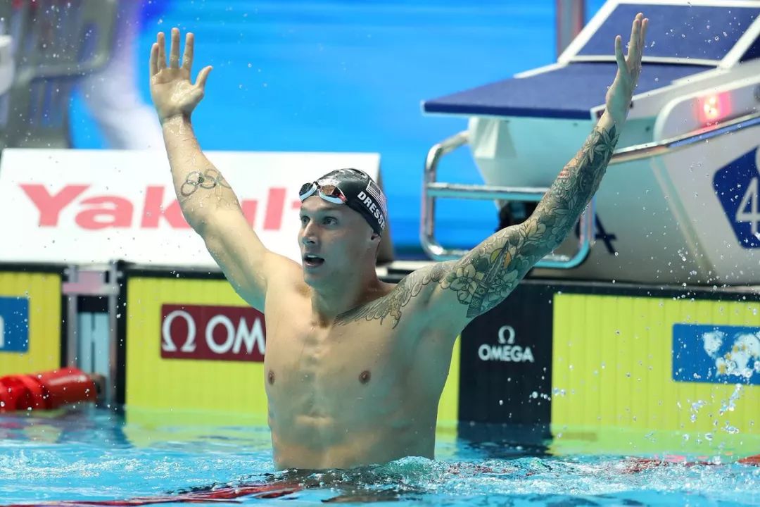 08金牌:caeleb dressel(美国德雷塞尔) 46.