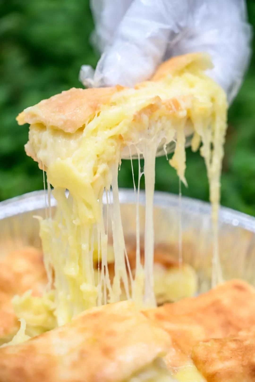 网黄爆浆芝士榴莲饼来佛山了爆浆拉丝50cm