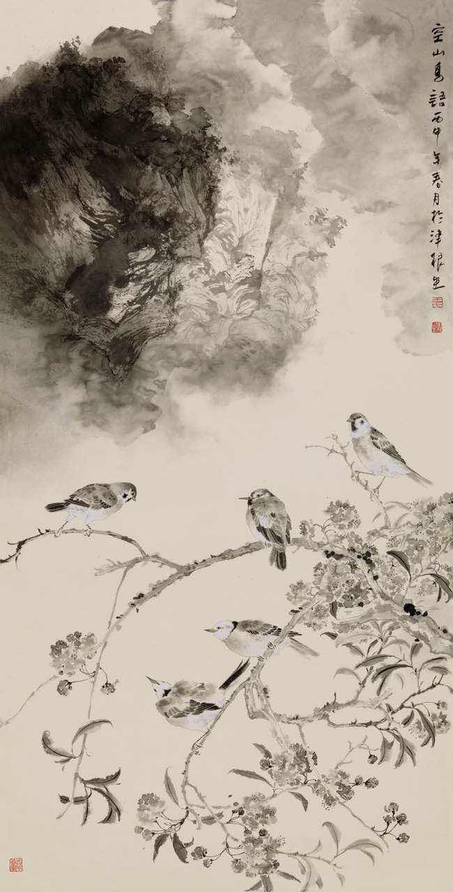 画家王根生写意花鸟画作品赏析