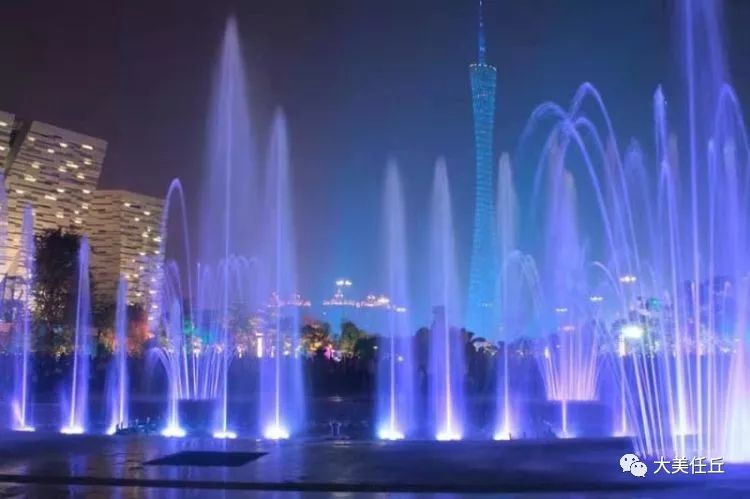 任丘人新市民广场音乐喷泉开喷时间来啦