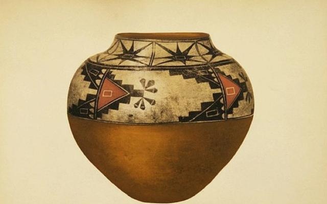 古希腊陶罐彩色纹样图片