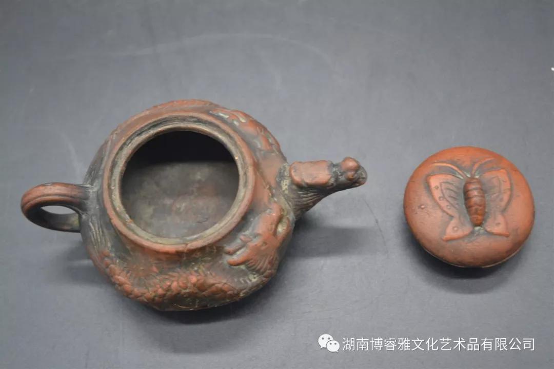 兰熙南真品龙纹紫砂壶图片