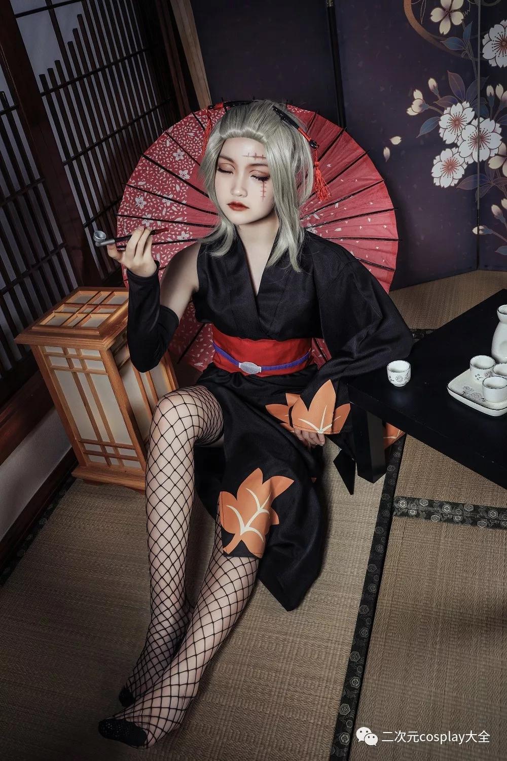 银魂死神太夫月咏cos优雅有范颜值超有韵味