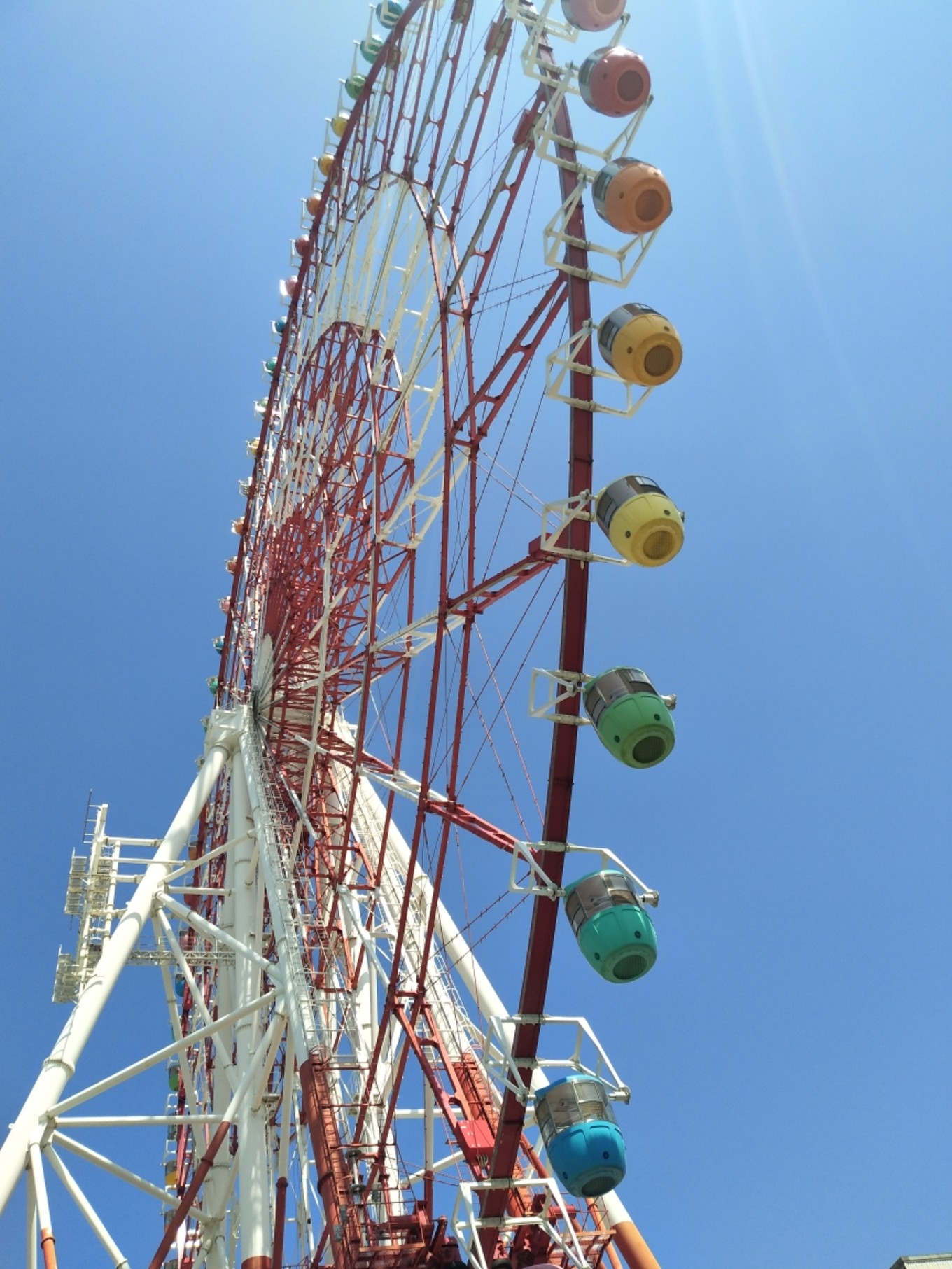 马卡龙色的摩天轮,好想咬上一口!酒店我这次住在东京圆顶饭店.