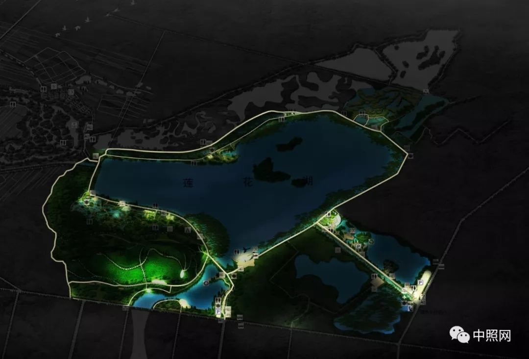 禾光杯设计大赛 | 铁岭莲花湖公园夜景照明设计方案_灯光